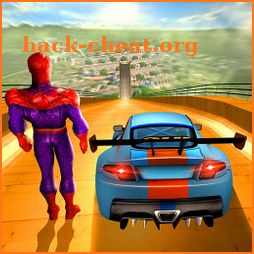 Superhero Mega Ramp Car Rider Stunts icon