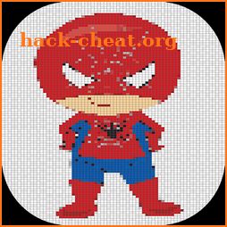 Superhero Pixel Art Drawing icon