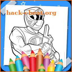 Superhero Rangers Coloring Book icon