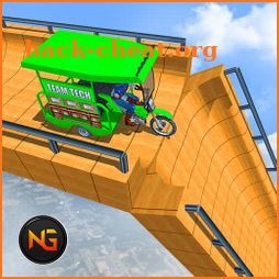 Superhero Tuk Tuk Rickshaw: Stunt Driving Games icon