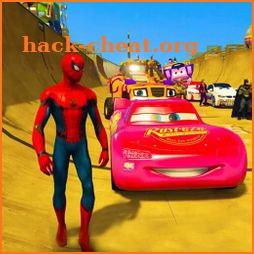 Superheroes Impossible Car Stunt Racing Games icon