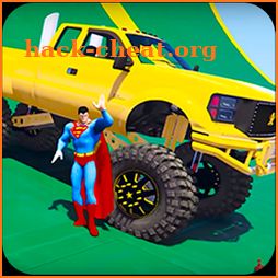 Superheroes Monster Stunt Race icon
