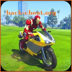 Superheroes Tricky Motorbike Stunt icon