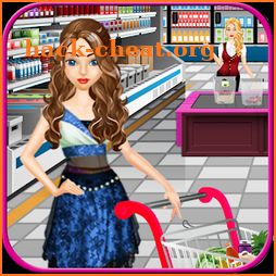 Supermarket Shopping Girl icon
