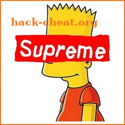 Supreme X Bart Simpson Wallpaper HD icon