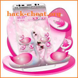 Swan Pink Love Launcher Theme icon