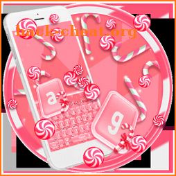 Sweet Candy Cane Keyboard Theme icon