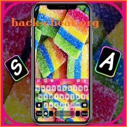 Sweet Rainbow Candy Keyboard Background icon