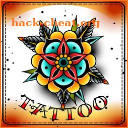 Tattoo color by number : Adult coloring book art icon