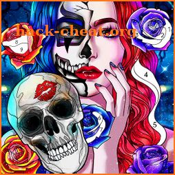 Tattoo Coloring Games Offline, Color by numbers icon