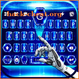 Tech Blue Neon Keyboard Background icon