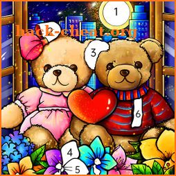 Teddy Bear Color by Number Offline, Happy Color icon