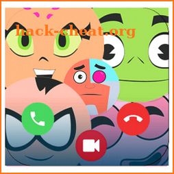 Teen prank Titans Go fake call video and Chat icon
