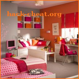 Teenage Girls Bedroom Interior Design icon