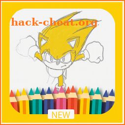 The hedgehog coloring  and drawing book icon