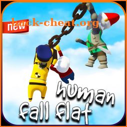The Human falling and flat icon
