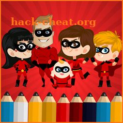 The incredibles 2 coloring icon