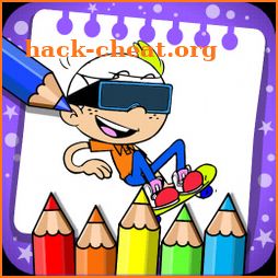 The loude coloring houses game icon