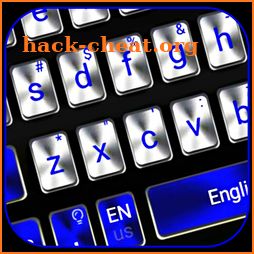 The metallic blue keyboard theme icon
