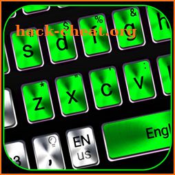 The metallic green keyboard theme icon
