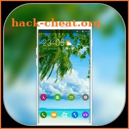 Theme for natural coconut tree wallpaper icon