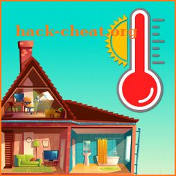 Thermometer for room and outside icon