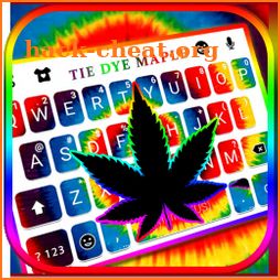 Tiedye Neon Weed Keyboard Theme icon