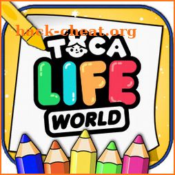 Toca Boca Life coloring word icon