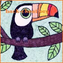 Toucan coloring book icon