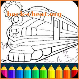 Train drawing game for kids and adults. icon