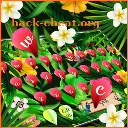 Tropical Leaves and Flowers Keyboard Theme icon