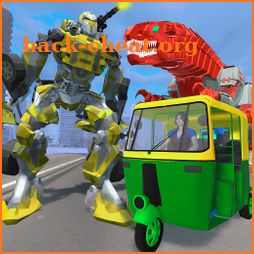 Tuk Tuk Auto Rickshaw Transform Dinosaur Robot icon