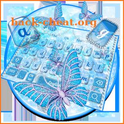 Turquoise Blue Butterfly Keyboard Theme icon