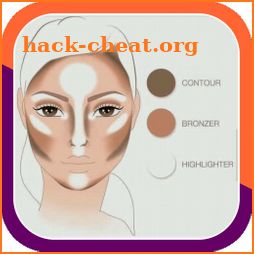 Tutorial on makeup contours icon