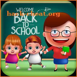 Twins Baby First Day at School icon