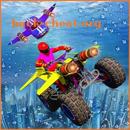 Underwater Flying ATV Quad Bike Shooting icon