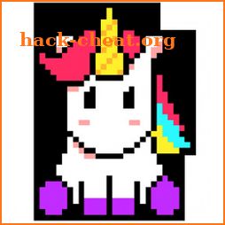 Unicorn Art Pixel - Color By Number icon