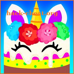 unicorn cake cooking game icon