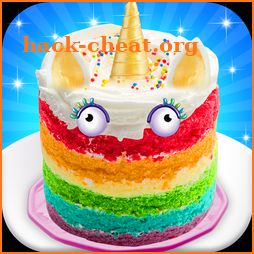 Unicorn Cake Games: New Rainbow Doll Cupcake icon