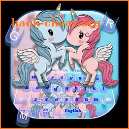 Unicorn Cartoon Keyboard icon