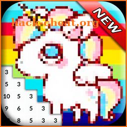 Unicorn Color by Number: Unicorn Pixel Art NEW icon