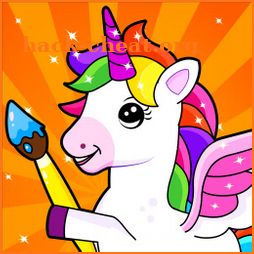 Unicorn Coloring Book & Games icon