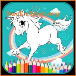 Unicorn Coloring Book Kids Game icon