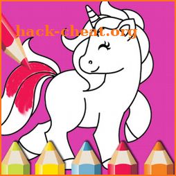 unicorn coloring pages and drawing icon