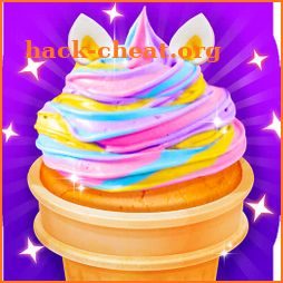 Unicorn Cupcake Cone - Trendy Rainbow Food icon