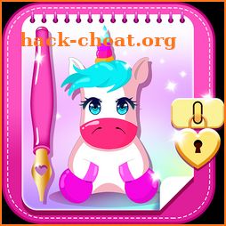 Unicorn Diary with Lock icon