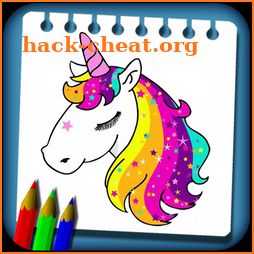 Unicorns Coloring Drawing Book New Coloring Pages icon
