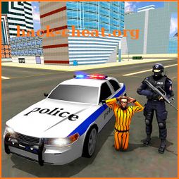 US City Police Car Prisoners Transport icon