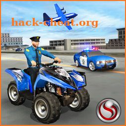 US Police ATV Quad Bike Plane Transport Game icon