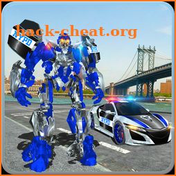 US Police Car Real Robot Transform: Robot Car Game icon
